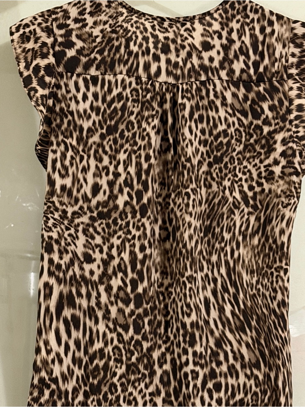 Chaus Leopard Print Blouse - Brown & Cream